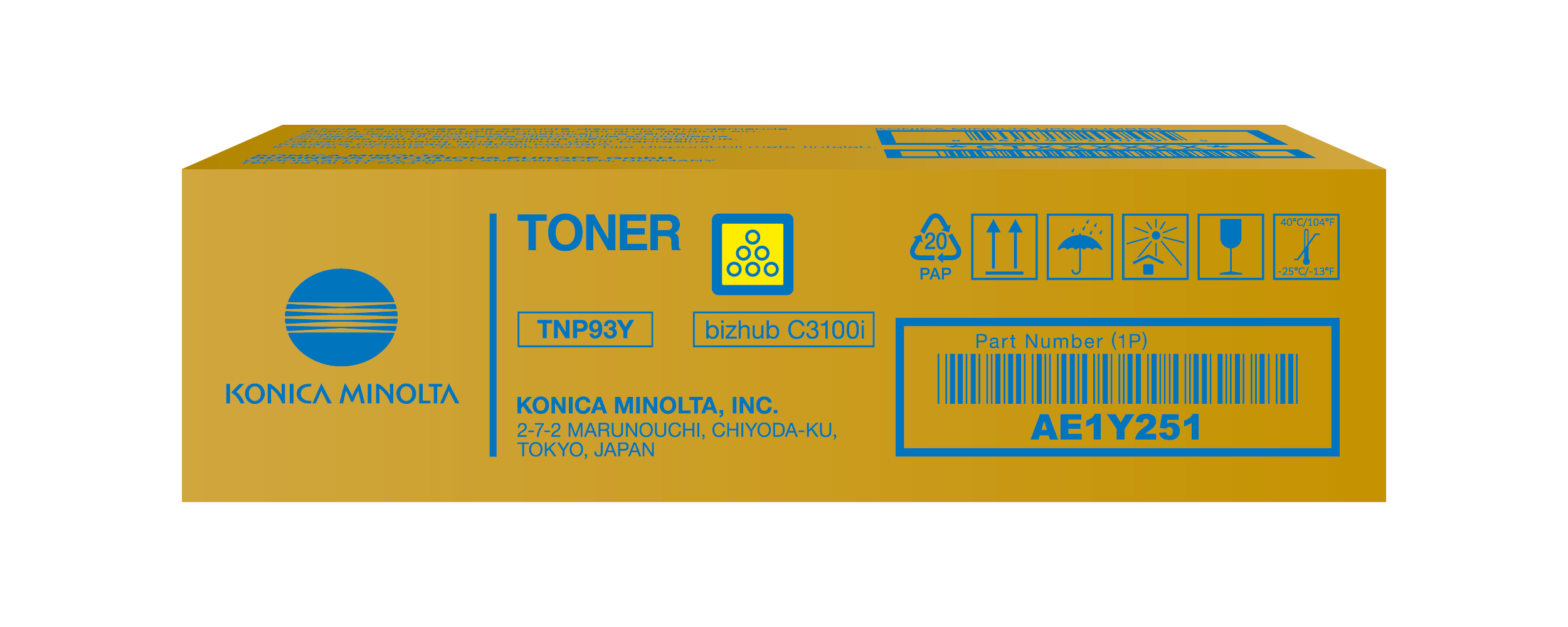 Toner Yellow for bizhub C3100i - TNP93Y