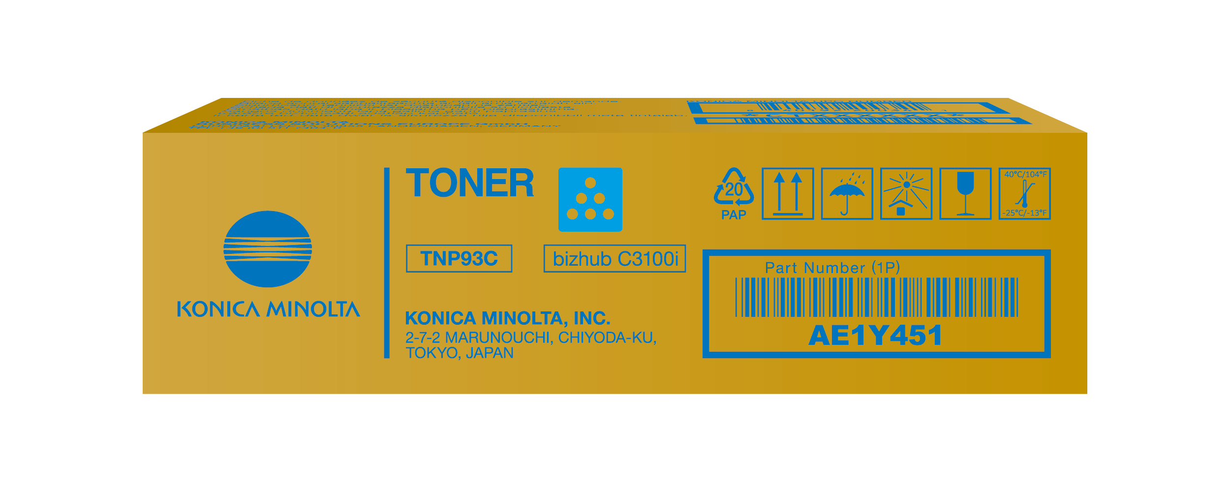 Toner Cyan for bizhub C3100i - TNP93C